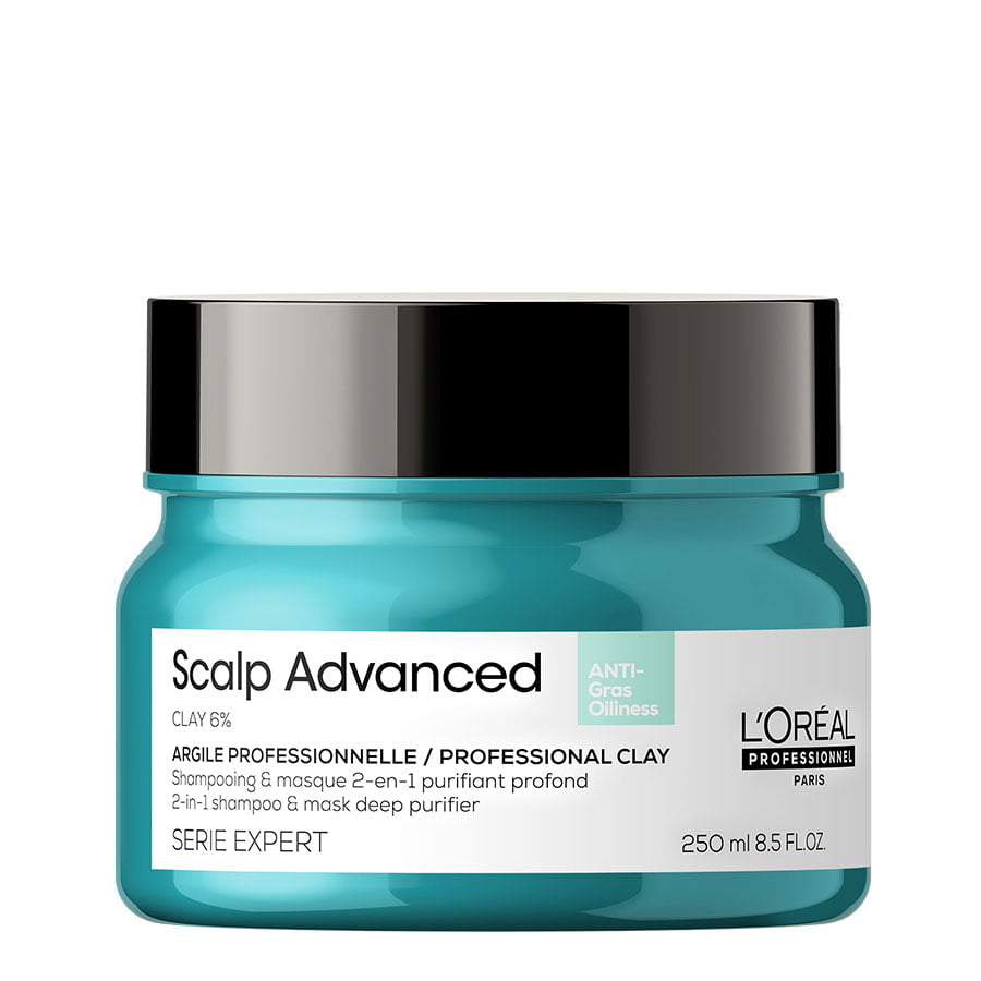 L'Oréal Scalp Advanced Anti-Oiliness 2-In-1 Deep Purifier Clay - грижа 2 в 1 шампоан и маска за скалп, склонен към омазняване